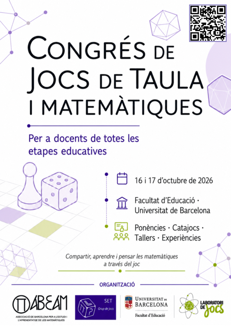Cartell Congres Jocs de taula i Matematiques